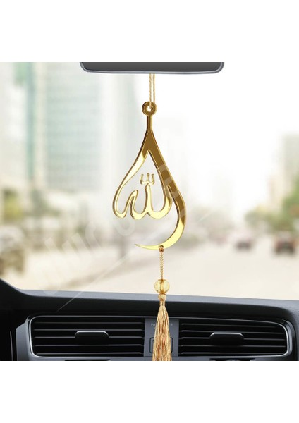 Su Damlası Allah Pleksi Araba Dikiz Aynası Süsü