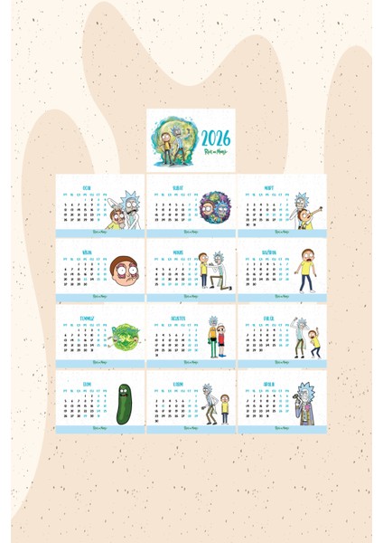 Rick Tasarım 2026 Masa Takvimi