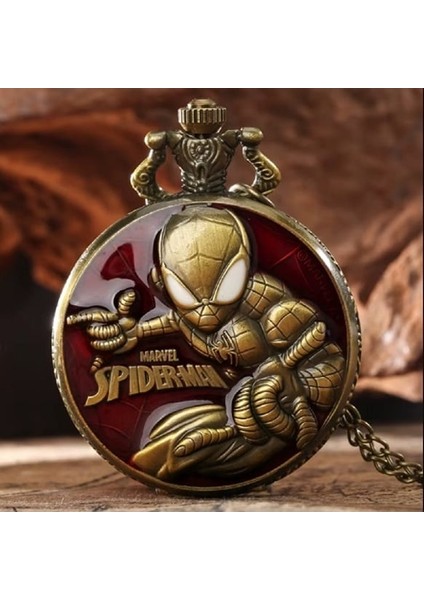 Kişiye Özel Marvel Spiderman Quartz Steampunk Vintage Köstekli Saat