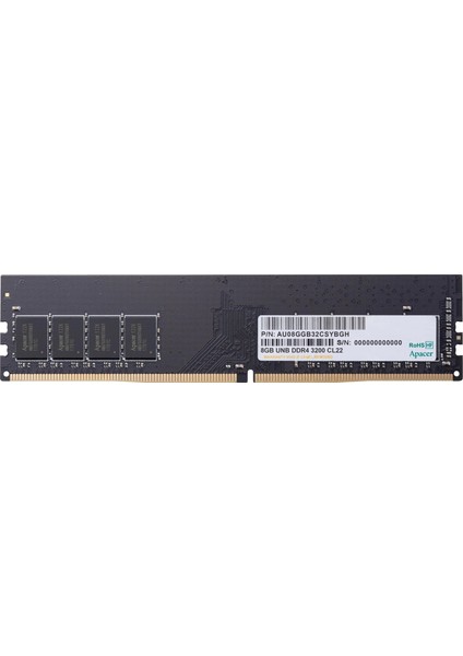 8 GB (1X8GB) 3200MHZ CL22 Ddr4 Ram (AU08GGB32CSYBGH) Pc Bellek