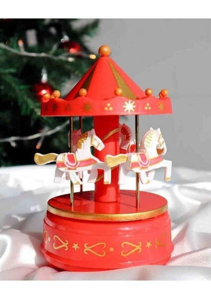 Dekoratif Atlı Karınca Müzik Kutusu Kırmızı fiyatları