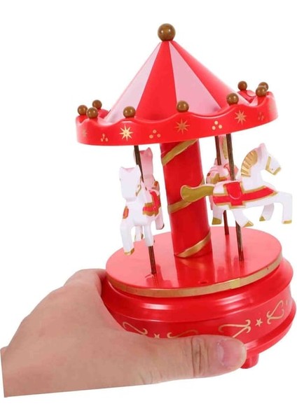 Dekoratif Atlı Karınca Müzik Kutusu Kırmızı modelleri