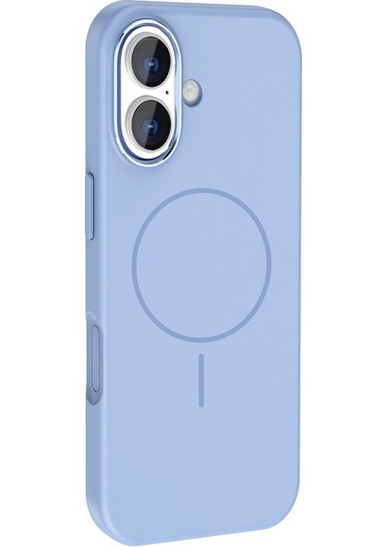 iPhone 17 Kılıf M-Safe Şarj Özellikli Metal Kamera Çerçeveli Ecrz Edi Silikon Kapak - Titanyum-Gri modelleri