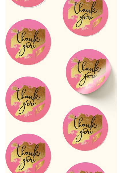 Thank You Yazılı Sticker Paketleme Kargo Ambalaj Etiketi - 4X4CM 70 Adet fırsatları