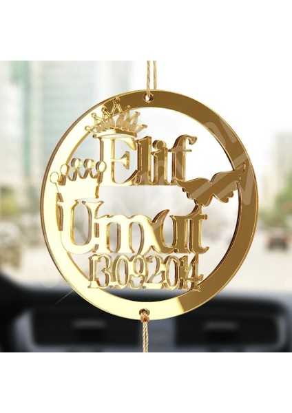 Kişiye Özel Tarihli Pleksi Araba Dikiz Aynası Süsü fiyatları