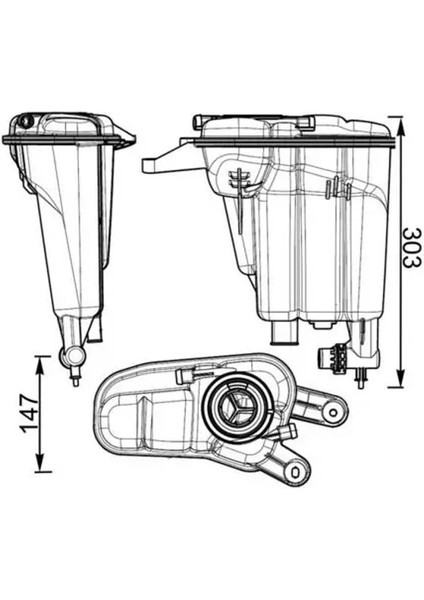 CRT95000S Yedek Su Deposu 8K0121403AC 8K0121403D 8K0121403G