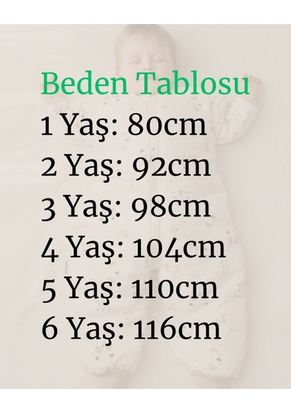 Pamuklu Fermuarlı Bebek Uyku Tulumu 2.5 Tog – Hayvan Desenli -1-6 Yaş
