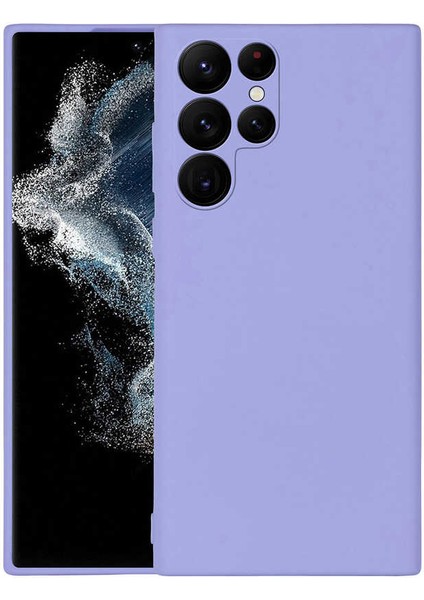 Galaxy S22 Ultra Kılıf Aden Mara Laaakan Kapak-Lila