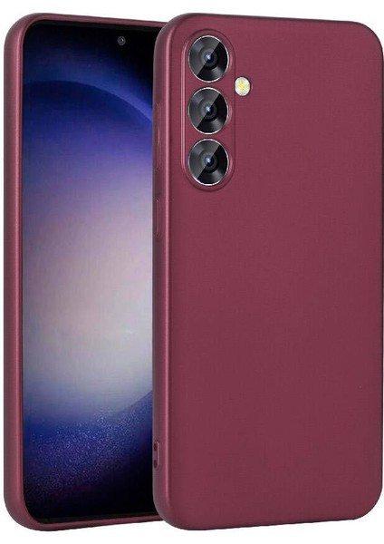 Galaxy S24 Kılıf Aden Premier Silikon Kapak-Mürdüm