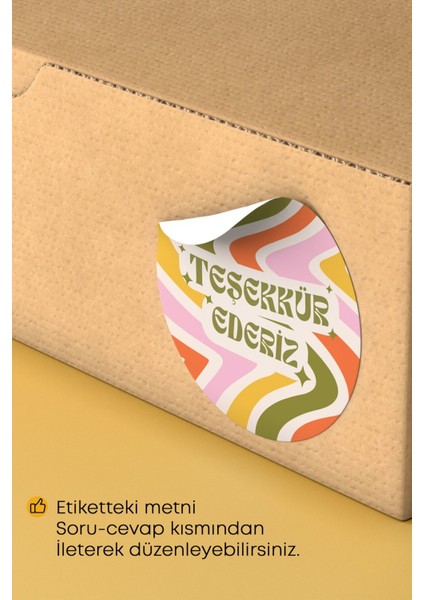 Kadın Girişimci Paketleme Ambalaj Kargo Ürün Etiketi Yapışkanlı Sticker - 4X4CM 70 Adet fırsatları