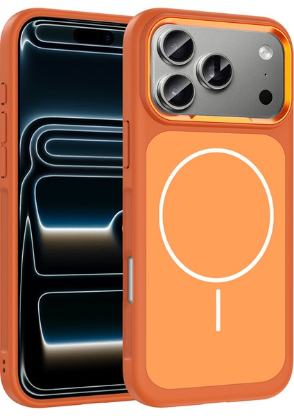 iPhone 17 Pro Max Kılıf M-Safe Şarj Özellikli Metal Kamera Çerçeveli Hzrv Sanremo Silikon Kapak - Tu fiyatları