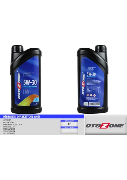 MOTOR YAĞI 5W30 1 LT ULTRA SPECIAL TAM SENTETİK API SL/CF 5W30 93165554 7711943759 (16 ADET)