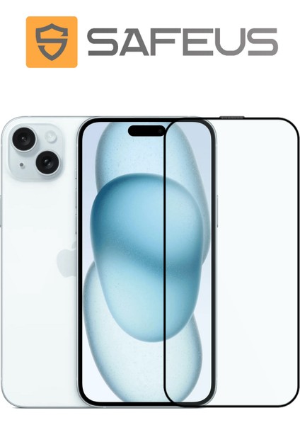 iPhone 15 Plus Tam Kaplayan Toz Filtreli Parmak İzi Bırakmayan Safir Ekran Koruyucu Cam
