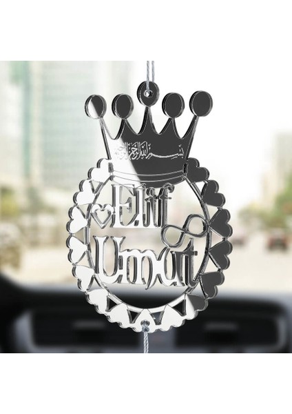 Kişiye Özel Kalpli Besmele Pleksi Araba Dikiz Aynası Süsü fiyatları