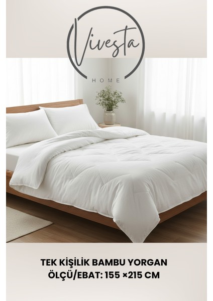 %100 Bambu Yorgan 155X215 cm | Doğal, Nefes Alabilir, Anti-Alerjik, Dört Mevsim Kullanım fiyatları