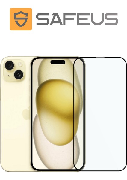 iPhone 15 Tam Kaplayan Parmak İzi Bırakmayan Safir Ekran Koruyucu Cam