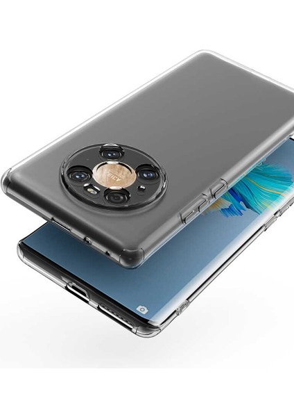 Huawei Mate 40 Pro Kılıf Aden Kamera Korumalı Süper Silikon Kapak-Renksiz modelleri