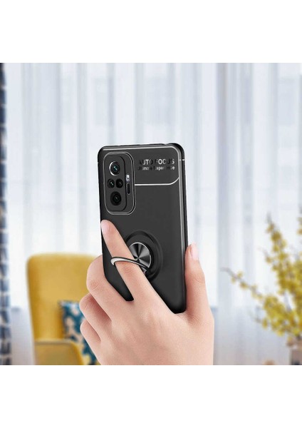 Xiaomi Redmi Note 10 Pro Kılıf Aden Ravel Silikon Kapak-Siyah-Kırmızı indirimleri