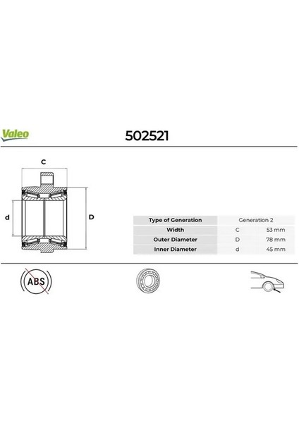 502521 On Aks Bilyasi 1201300 1C1J1K018AA 4052783