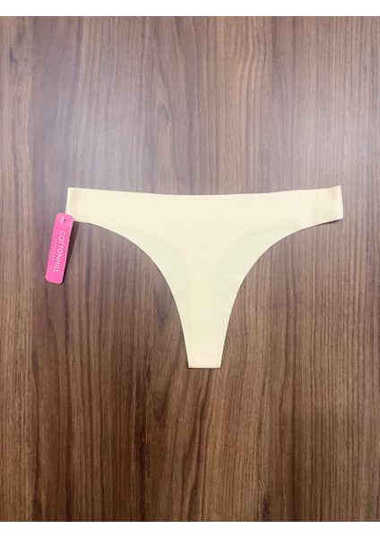 5 Adet 1 Paket Ten Rengi Basic Klasik Lazer Kesim Kadın Tanga Külot modelleri