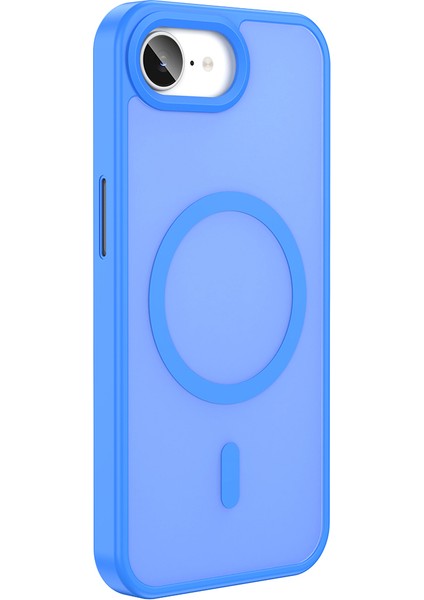 iPhone 16E Kılıf M-Safe Şarj Özellikli Mat Arka Yüzey Hzrv Sio Kapak - Rose Gold