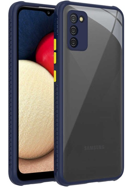 Galaxy A02S Kılıf ​​aden Kaff Kapak-Lacivert