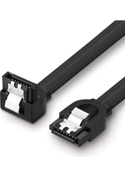 40 cm Sata Data Kablo - 90 Derece - Metal Klip