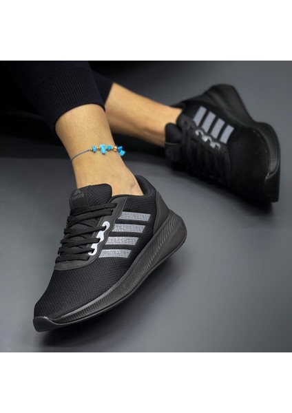 Unisex Fuspetli Poli Taban Spor Ayakkabı-Siyah-Füme modelleri