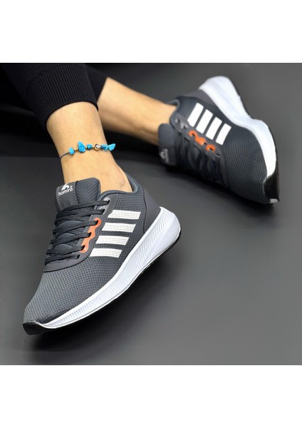 Unisex Fuspetli Poli Taban Spor Ayakkabı-Füme-Beyaz modelleri