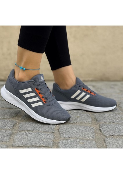 Unisex Fuspetli Poli Taban Spor Ayakkabı-Füme-Beyaz fırsatları