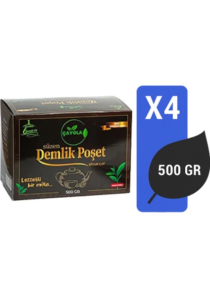 Süzen Demlik Poşet Premium Siyah Çay 500 gr x 4 Adet