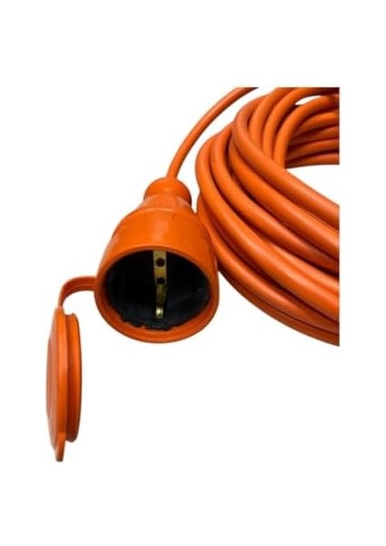 20 Metre Seyyar Uzatma Kablosu - 3x1.5mm² Kablo, IP44 Koruma, Turuncu Renk, Fransız Tipi Fiş, 250V/16A, Dış Mekan Uyumlu fiyatları