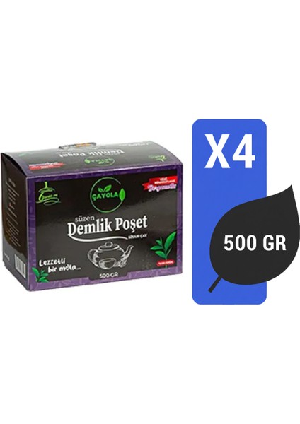 Süzen Demlik Poşet Bergamutlu Premium Çay 500 gr x 4 Adet