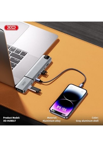 Xo Is Beauty HUB017 2'li Taşınabilir Istasyonu 9 In 1,2x Power Delivery Şarj Etmek Için, 3x USB 3.0 5gbps Hız, Ethernet 100MBPS,2X HDMI 4K 30Hz, Type-C, MacBook Ile Uyumlu, Gri fiyatları