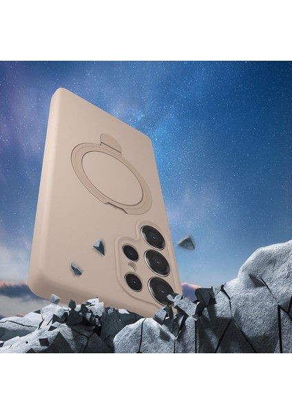 Galaxy S25 Ultra Kılıf M-Safe Şarj Özellikli Standlı Mryn Samara Kapak - Desert Gold fırsatları