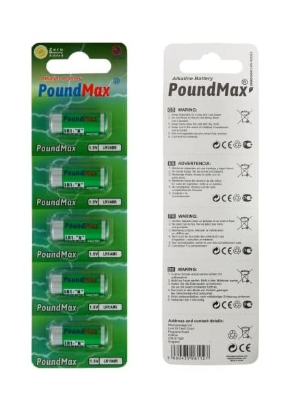 5 Adet 910A (Lr1) 1.5V Alkalin Pil modelleri