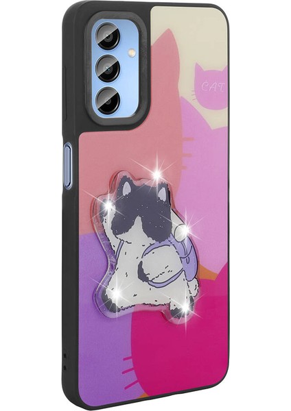 Galaxy A15 Kılıf Parlayan Kabartmalı Ikonik Figürlü Aden Amas Silikon Kapak-Beyaz indirimleri