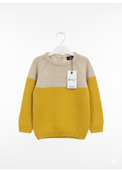 Kids Bisiklet Yaka Düğmeli Triko Kazak fırsatları