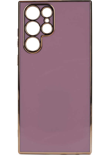 Galaxy S22 Ultra Kılıf Aden Bark Kapak-Mor