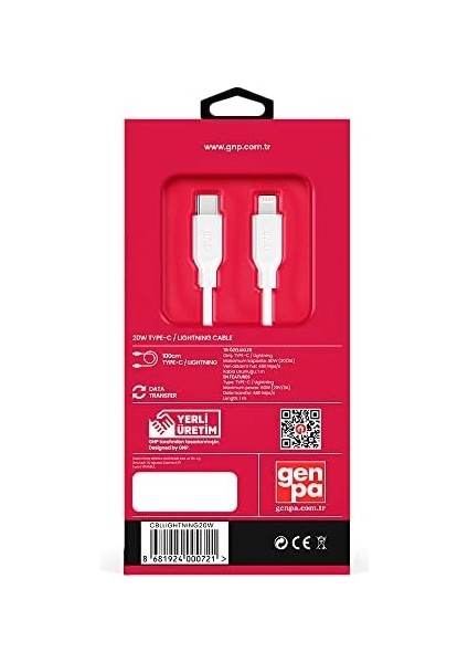 Gnp Genpa 20W Usb-C Lightning Kablo - Hızlı Şarj ve Data Kablosu fiyatları