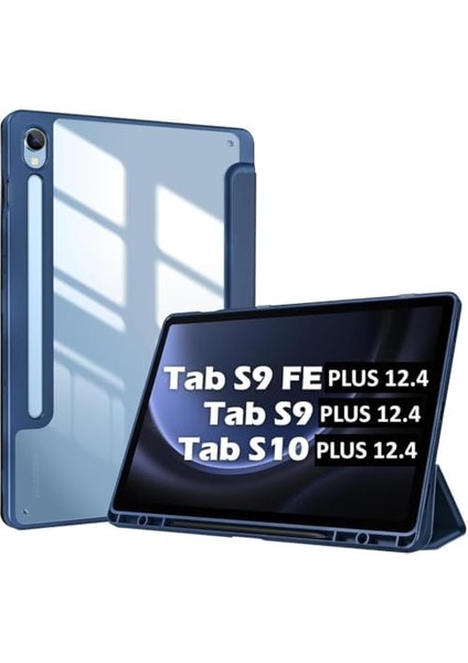 Galaxy Tab S9 Fe PLUS/S10 Plus/s9 Plus ile Uyumlu Kılıf Grafiti Şeffaf Kalem Bölmeli X610-16-810-18 X820 Lacivert fiyatları
