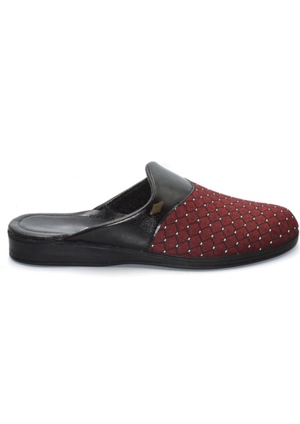 Erkek Bordo Günlük Ev Terliği , Damat Terliği , Çeyiz Terliği ve Misafir Terliği