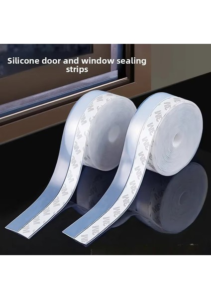 2-Li Hava Geçirmez Kapı Altı Pencere Bandı Böcek Önleyici Şeffaf 38MM Şerit Bant 3metre