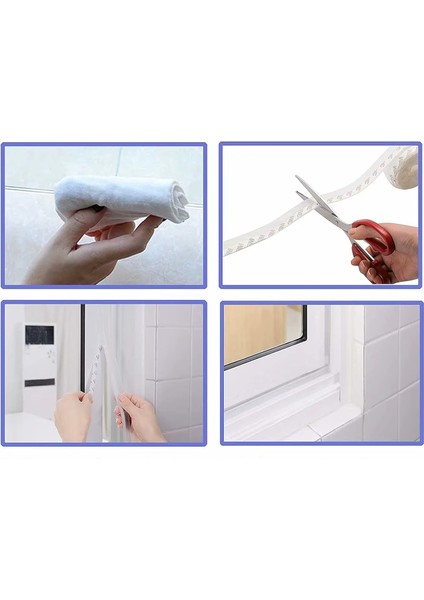 2-Li Hava Geçirmez Kapı Altı Pencere Bandı Böcek Önleyici Şeffaf 38MM Şerit Bant 3metre indirimleri