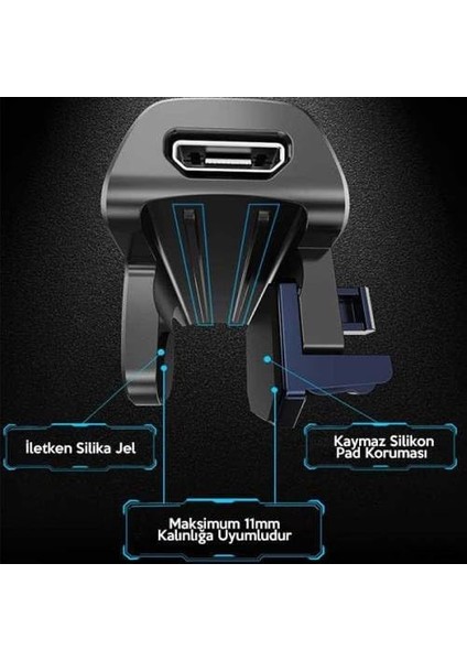 Ayarlanabilir Rgb Işıklı 400MAH Bataryalı Telefon Soğutucu Ayarlanabilir Joystick Tetik Gamepad modelleri