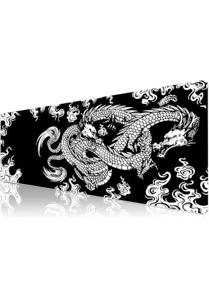 Pro - 10 Farklı Model Dikişli Kenar 90X40 cm Oyuncu Gaming Mouse Pad (Dragon Knot, 90X40 Cm) fiyatları