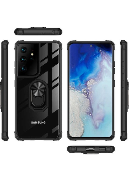 Galaxy S21 Ultra Kılıf Aden Mola Kapak-Kırmızı indirimleri