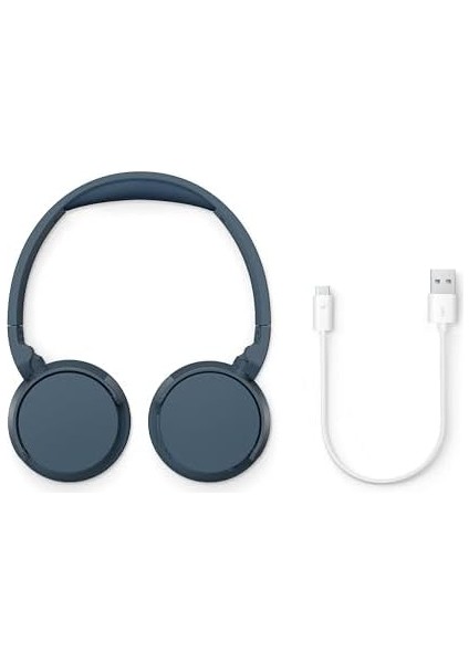 TAH4209BL Hafif Kulak Üstü Kablosuz Bluetooth Kulaklık, Pasif Gürültü Yalıtımlı, 55 Saat Çalma Süresi, Net Çağrılar, Dinamik Bas, 2 Saat Usb-C Şarj, Mavi fiyatları