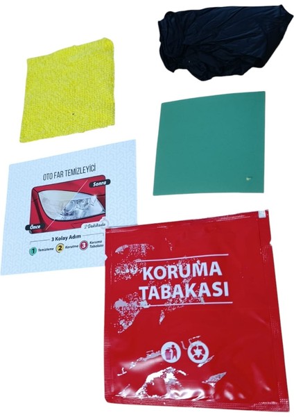 Buharsız Sıvısız Uğraştırmayan (2 Dakikada ) Kolay Oto Far Temizleme Far Parlatma Seti indirimleri