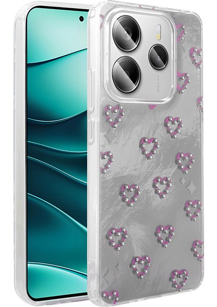 Redmi Note 14 5g Kılıf Kamera Korumalı Figürlü Aden Ponti Silikon Kapak - Beyaz